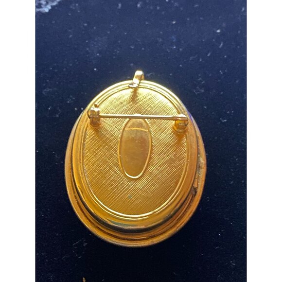 Avon Vintage Cameo Pin / Pendant / Perfume Locket - Victorian Reviv - Picture 2 of 4